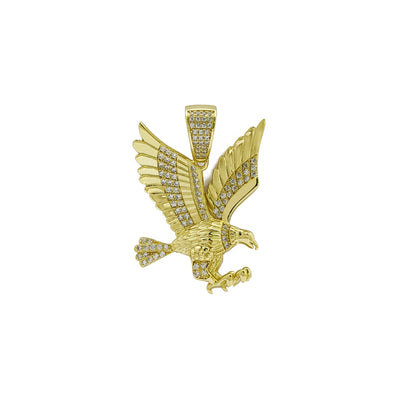 Flying Icy Eagle Pendant (Silver) front - Lucky Diamond - New York