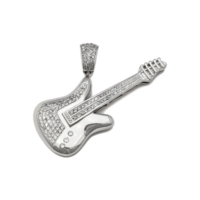 Icy Electric Guitar Pendant (Silver) front - Lucky Diamond - New York