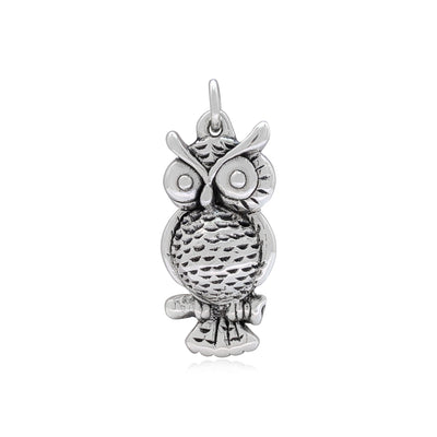 Owl Antique Pendant (Silver) front - Lucky Diamond - New York