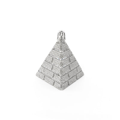 Partial Icy Pyramid Pendant (Silver) front - Lucky Diamond - New York