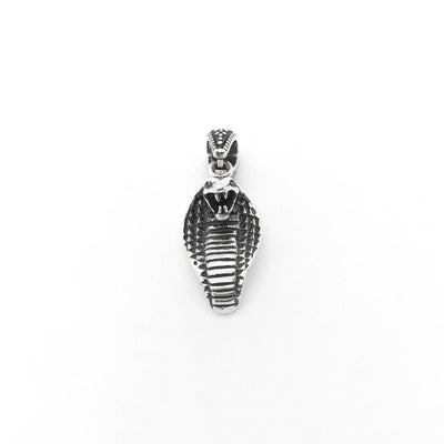 Antique-Finish Cobra Head Pendant (Silver) front - Lucky Diamond - New York