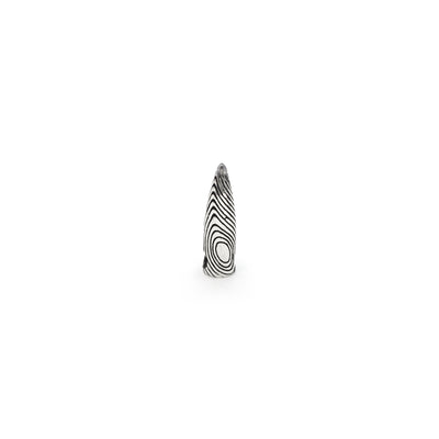 Antique-Finish Fingerprinted Bullet Pendant (Silver) front - Lucky Diamond - New York