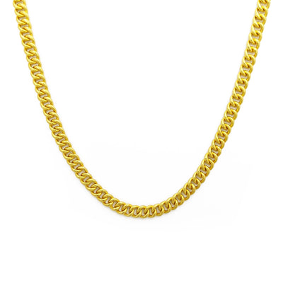 Cuban Link Solid Chain (24K) front - Lucky Diamond - New York
