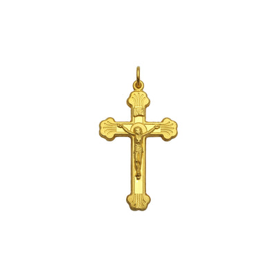 Crucifixed Jesus Pendant (24K) front - Lucky Diamond - New York