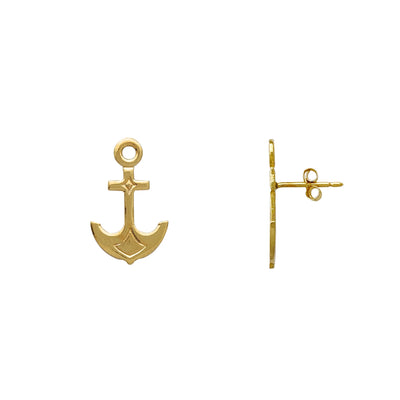 Anchor Stud Earrings (14K) Lucky Diamond New York