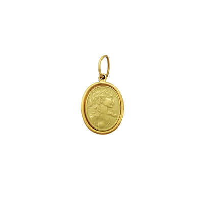Athenos Godness Oval Medallion Pendant (18K) Lucky Diamond New York