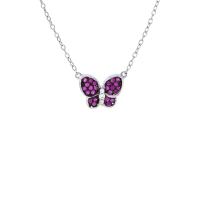 Butterfly Necklace (Silver) - Lucky Diamond