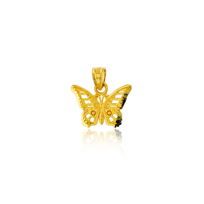 Plain Gold Butterfly Pendant (14K) - Lucky Diamond