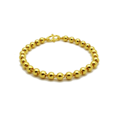 Ball Bracelet (24K) 24 Karat Gold Yellow Gold, Lucky Diamond New York