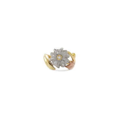 Blossom Flower & Branch Ring (14K) Lucky Diamond New York