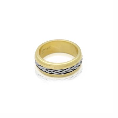 Braided Knot Wedding Ring (14K) Lucky Diamond New York