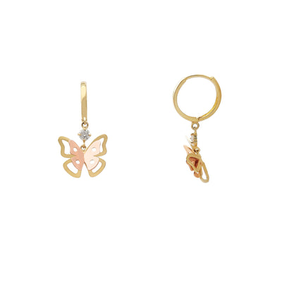 Butterfly Hanging Earrings (14K) Lucky Diamond New York