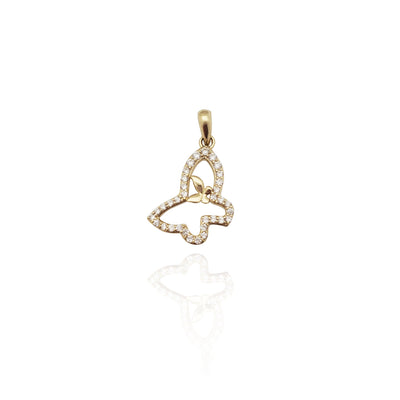 Butterfly Within Other CZ Pendant (14K) New York Lucky Diamond