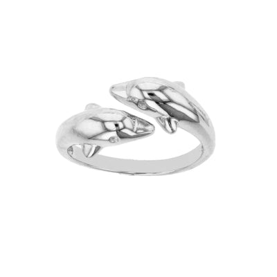 Bypass Dolphin Ring (Silver) Lucky Diamond New York