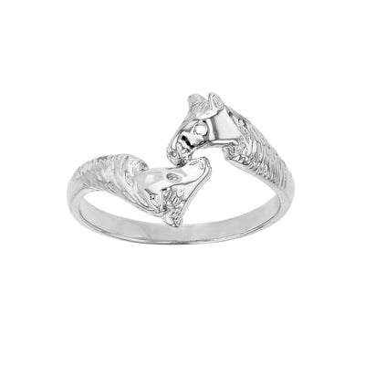 Bypass Horse Head Ring (Silver) Lucky Diamond New York