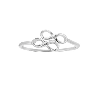 Bypass Infinity Sign Ring (Silver) Lucky Diamond New York