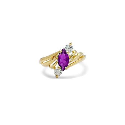 Bypass Purple Marquise Ring (14K) Lucky Diamond New York