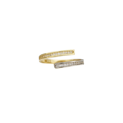Bypass Two-Toned Channel Setting Ring (14K) Lucky Diamond New York