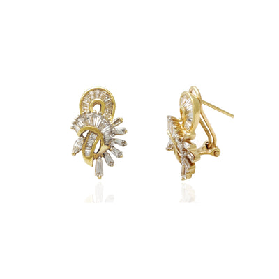 Prong CZ Chandelier Hanging Earrings (14K)  Lucky Diamond New York