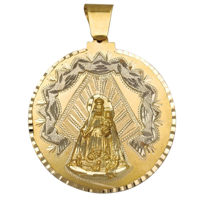 Caridad de Cobre Medallion Pendant (14K) Lucky Diamond New York