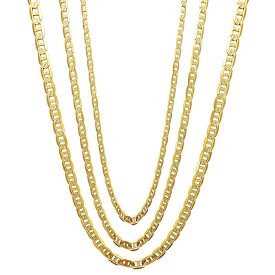 Carved Mariner/Gucci Chain (14K) Lucky Diamond New York