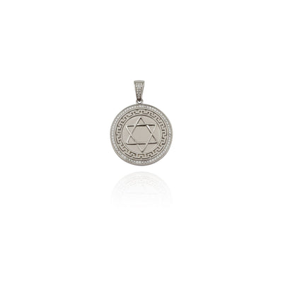 Circular Star of David CZ Pendant (Silver) New York Lucky Diamond
