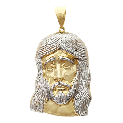 Close-Back Jesus Head Pendant (14K) Lucky Diamond New York
