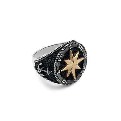 Compass Ring (Silver) Lucky Diamond New York
