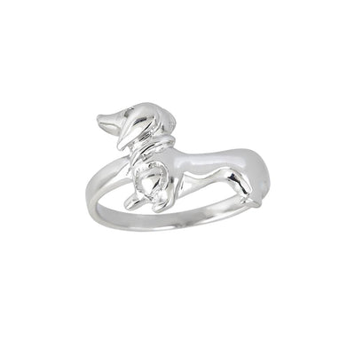 Dachshund Ring (Silver) Lucky Diamond New York