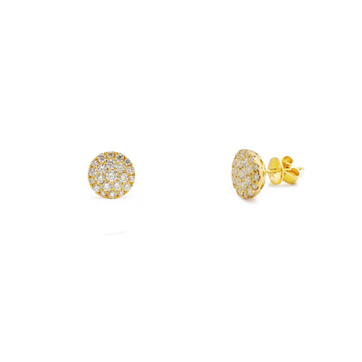 Diamond Cluster Round Stud Earrings (10K) Lucky Diamond New York