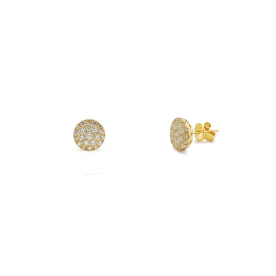 Diamond Cluster Round Stud Earrings (14K) Lucky Diamond New York