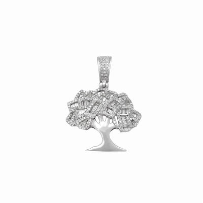 Diamond Cluster Tree Pendant (14K) Lucky Diamond New York