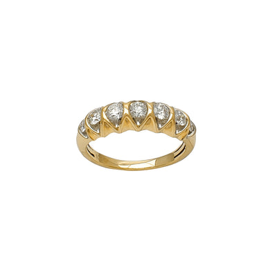 Diamond Cluster Wedding Band Ring (10K) Lucky Diamond New York