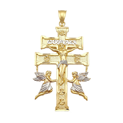 Diamond Cuts CARAVACA Crucifix Pendant (14K) Lucky Diamond New York