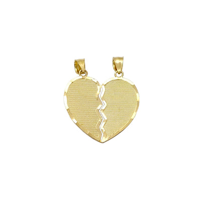 Diamond Cuts Scan-Line Partable Heart Pendant (14K) Lucky Diamond New York