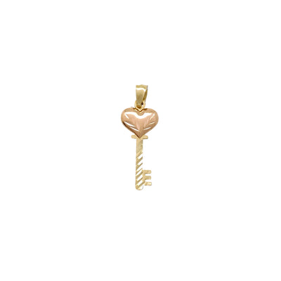 Diamond Cuts Two-Tone Heart Key Pendant (14K) Lucky Diamond New York