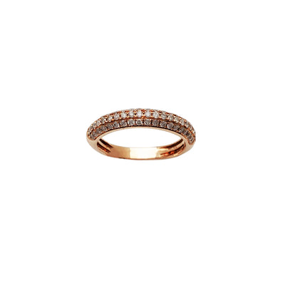Diamond Macro-Pave Rose Gold Ring (14K) Lucky Diamond New York