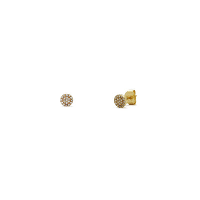 Diamond Mini Cluster Stud Earrings (14K) Lucky Diamond New York