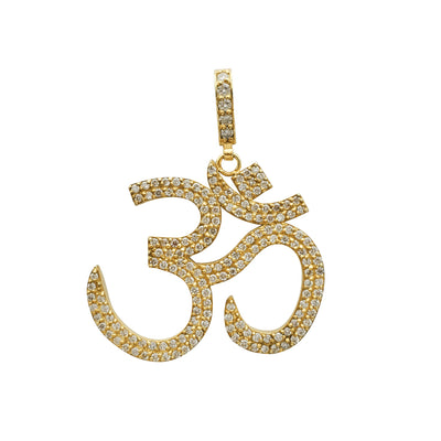 Diamond OM Symbol Pendant (14K) Lucky Diamond New York