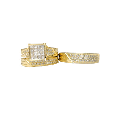 Diamond Three-Piece-Set Engagement Ring (14K) Lucky Diamond New York