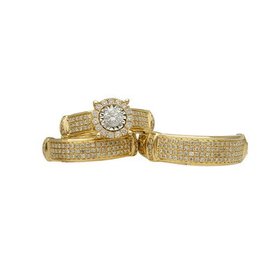 Diamond Three-Piece-Set Ring (14K) Lucky Diamond New York
