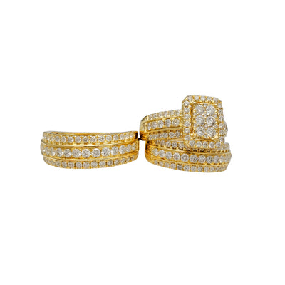 Diamond Three-Piece-Set Ring (14K) Lucky Diamond New York