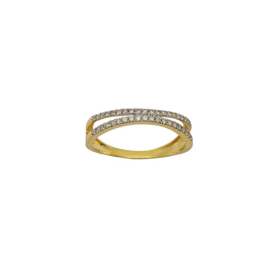 Diamond Two-Row Pave Ring (14K) Lucky Diamond New York