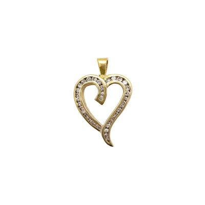 Diamond Abstract Heart Pendant (14K) Lucky Diamond New York