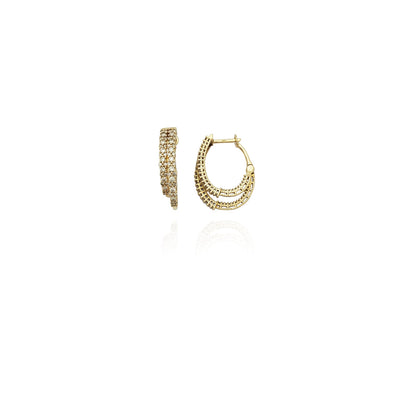 Diamond Double-Hoop Earrings (10K) New York Lucky Diamond