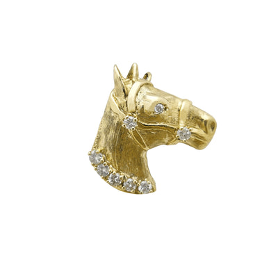 Horse Head Diamond Pendant (14K) Lucky Diamond New York