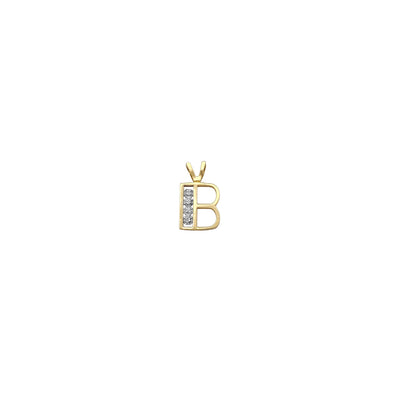 Diamond Initial Letter B Pendant (14K) Lucky Diamond New York
