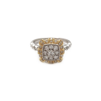 Diamond Twist Cluster Floral Ring (10K) Lucky Diamond New York