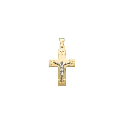 Dripping Textured Crucifix Pendant (14K) Lucky Diamond New York