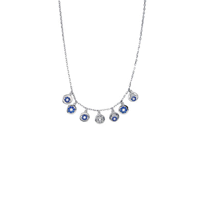 Evil Eye Necklace (Silver) - Lucky Diamond